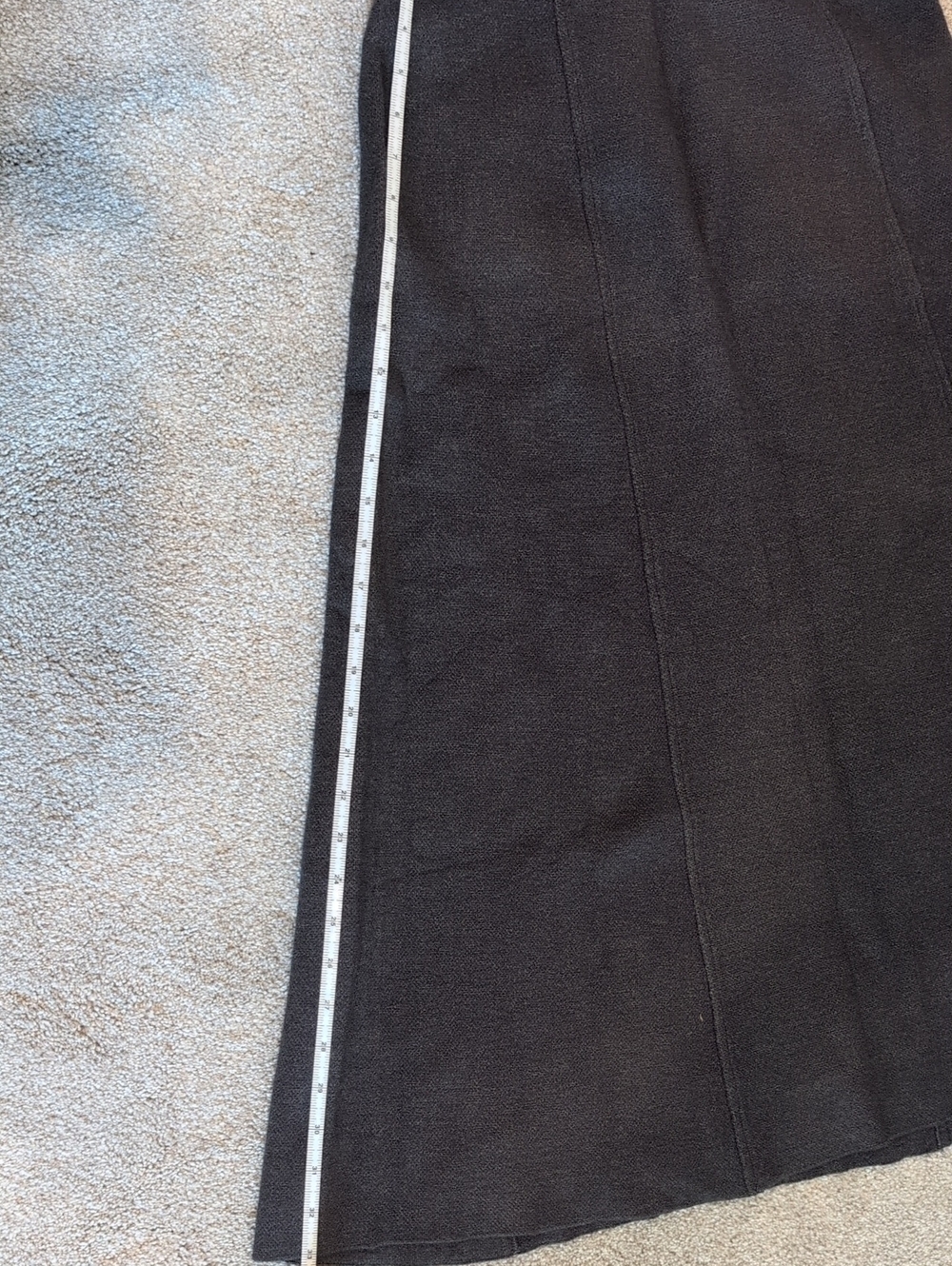 Zara Knit Charcoal Gray Midi Skirt, Medium - Picture 7 of 10